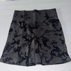 Gray and Black Camouflage Shorts